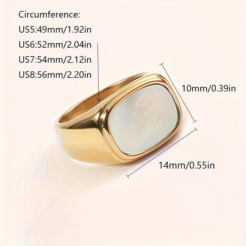 Stainless Steel Shell Ring for Women